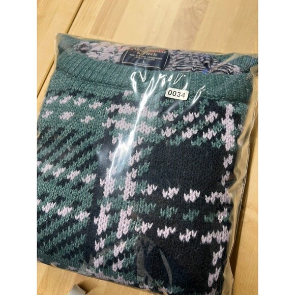 Abercrombie & Fitch Women Sweater Large Green Crop Plaid Knit Wool Blend - Picture 11 of 11